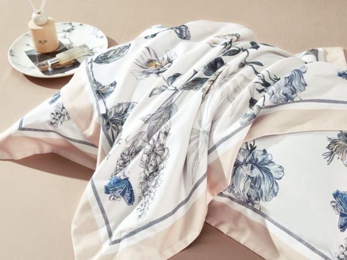 Постельное белье Asabella Евро, фланель-тенсел 2221-6