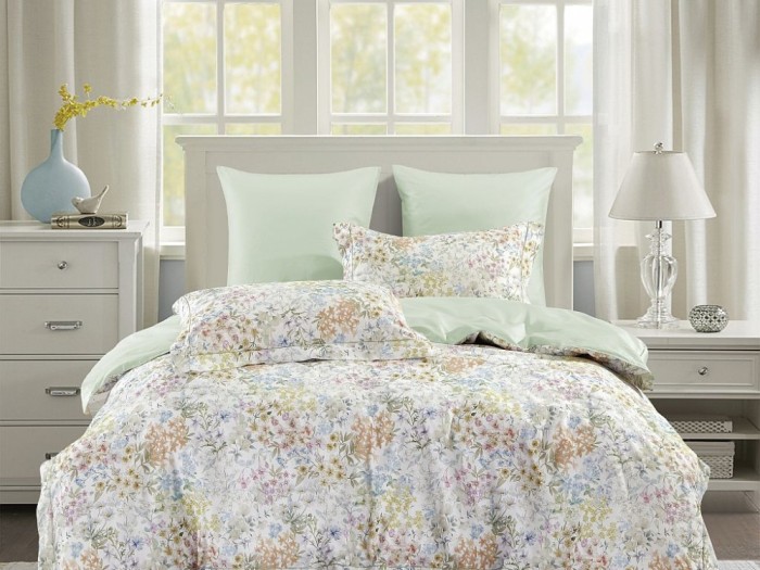 Комплект постельного белья 1,5-спальный, сатин с лазерной печатью 2352-4S