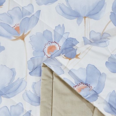 Комплект с летним одеялом семейный из печатного сатина 160х220 см, 2165-2OSP