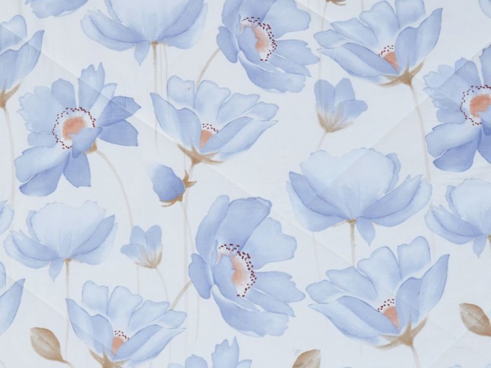 Комплект с летним одеялом полуторный из печатного сатина 160х220 см, 2165-OSPS