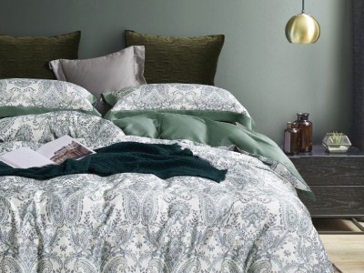 Постельное белье Asabella 1523-6 евро тенсел люкс-сатин