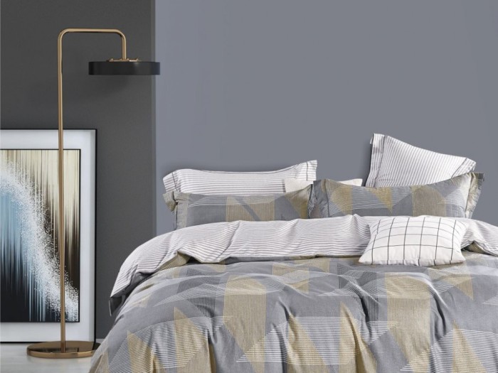 Комплект с ЛЕТНИМ одеялом из печатного сатина 200х220 см, 2167-OMP