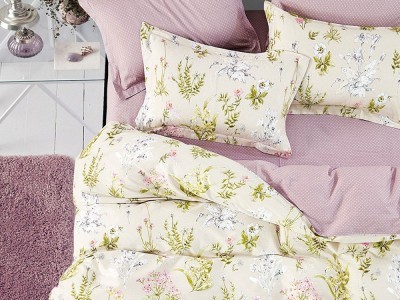 Постельное белье Asabella 1621-6 евро печатный сатин