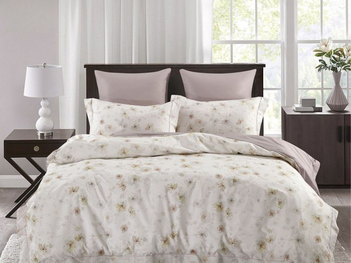 Комплект постельного белья Евро, сатин с лазерной печатью 2354-6