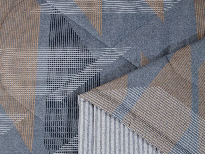 Комплект с летним одеялом полуторный из печатного сатина 160х220 см, 2167-OSPS