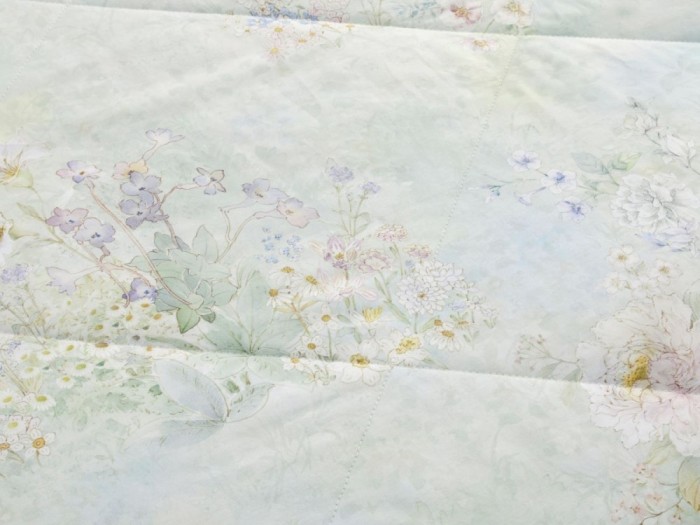 Комплект с летним одеялом одеялом из сатина с лазерной печатью 200х220 см, 2344-OMP