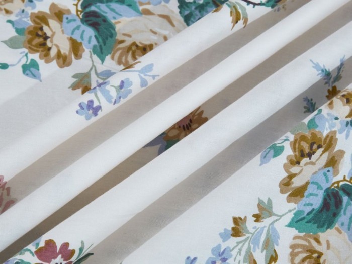 Комплект с летним одеялом полуторный из печатного сатина 160х220 см, 2168-OSPS