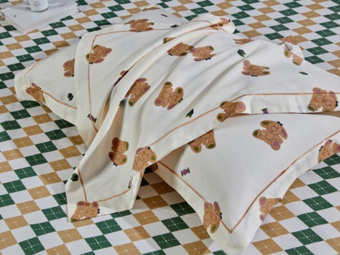 Постельное белье Asabella 2042-4XS 1,5-спальный, печатный сатин