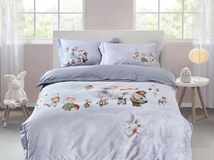 Комплект постельного белья 1,5-спальный, египетский хлопок Premium 2312-4S 