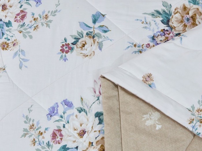 Комплект с ЛЕТНИМ одеялом из печатного сатина 200х220 см, 2168-OMP