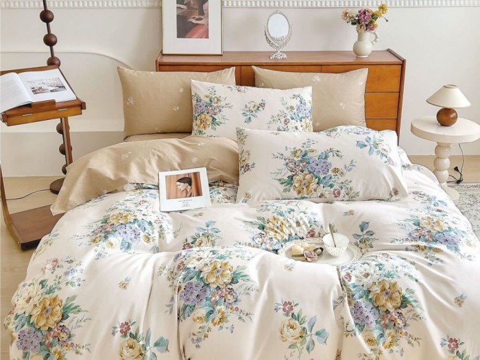 Комплект с ЛЕТНИМ одеялом из печатного сатина 200х220 см, 2168-OMP