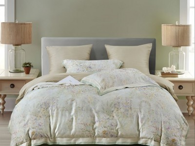 Постельное белье Asabella Евро, фланель-тенсел 2268-6/180*30