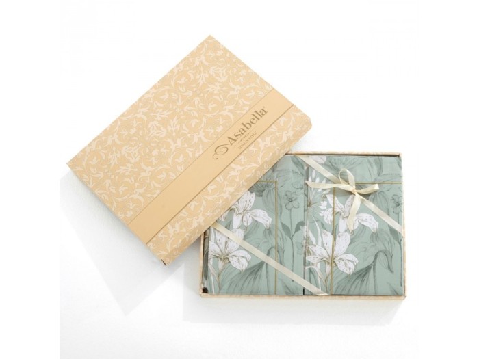 Комплект постельного белья Евро, сатин с лазерной печатью 2372-6