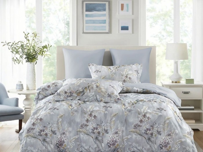 Комплект постельного белья Семейный, сатин с лазерной печатью 2355-7