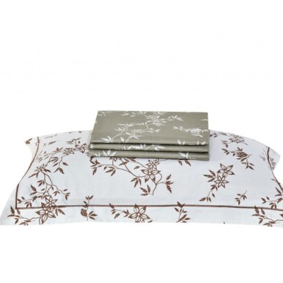 Комплект с летним одеялом полуторный из печатного сатина 160х220 см, 2138-OSPS