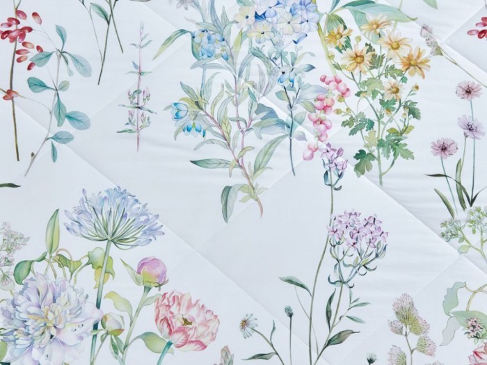 Комплект с летним одеялом полуторный из египетского хлопка Premium 160х220 см, 1380-OSPS