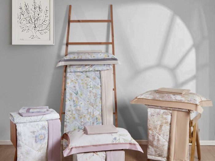 Комплект семейный с двумя летними летним одеялами из фланели-тенсел 160х220 см, 2186-2OSP