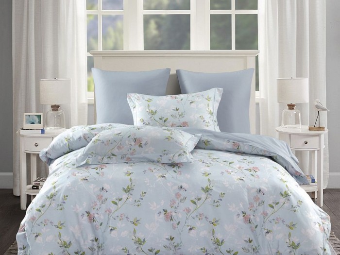 Комплект постельного белья Семейный, сатин с лазерной печатью 2357-7