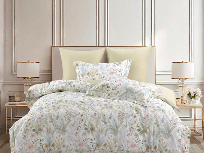 Комплект постельного белья Семейный, сатин с лазерной печатью 2375-7